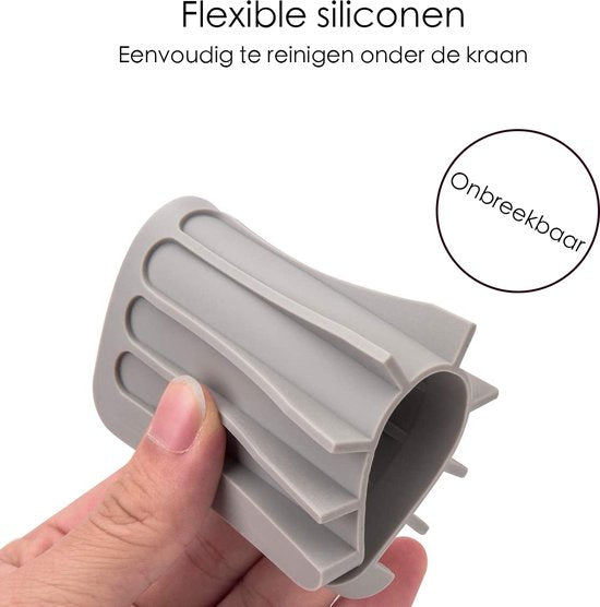 Zeepbakje - 2 Stuks - Grijs - Zeephouder - Siliconen - Multifunctioneel in Badkamer, Keuken, Douche of Toilet
