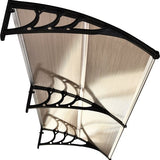 4goodz Deurluifel Afdak 75x195 cm - Overkapping polycarbonaat - Bruin