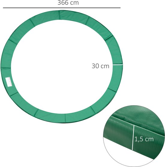 4goodz Trampoline rand veerafdekking voor trampoline 366 cm
