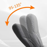 Relaxfauteuil met Massagestoel met voetenbank Kunstleer - Zwart