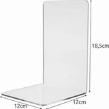 Boekensteun Plexiglas - 8 Stuks - Boekensteunen - Plank Organizer - Doorzichtig Boekenstandaard - Boeksteun - Boekenhouder - Boekenrek – Transparant