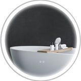 4goodz Ronde Badkamerspiegel 60 cm LED Verlichting - Zilver