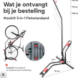 4toolz Universeel Display Fietsenrek Deluxe - fiets standaard - zwart