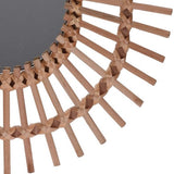 4goodz Wandspiegel Zon ovaal 58x49 cm - Bruin