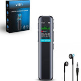 Vesfy Afluisterapparatuur met MP3 Speler - USB Oplaadbaar - 64GB - Incl. Oordopjes - Dictafoon - Voice Recorder - Spy