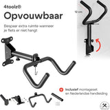 4toolz® Fiets Fiets Ophangsysteem Opklapbaar - Wandbeugel voor fiets