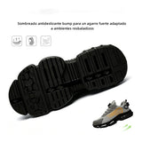 Veiligheidsschoenen Heren - Maat 45 - Stalen Neus & Anti-Perforatie Zool - Lichtgewicht & Ademend - Anti-Slip Werkschoenen met Draaisluiting - Grijs