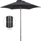 4goodz Parasol Ø196 - parasol voor Strand Balkon Tuin
