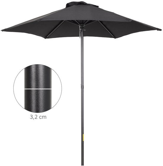 4goodz Parasol Ø196 - parasol voor Strand Balkon Tuin