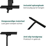 AKSA Home® Douchewisser met Ophanghaak - Trekker Douche - Raamwisser - Zwart
