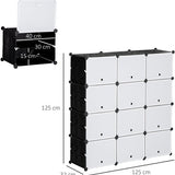 4goodz Schoenenkast Opbergbox met 12 Kubussen - Schoenenrek 850-169WT