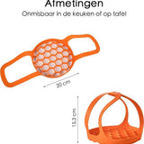 Pannenlappen - Ø 20 cm - Onderzetter - Pannenhouder - Lichtgewicht - Siliconen - Oranje - Onderzetter - Pannentiller - Pannenlap