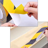 24ME® - Geel-Zwarte Antislip Waarschuwingstape – 5cm x 10 Meter – Veiligheidstape voor Trappen, Bedrijven of Thuis