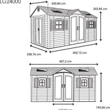 Lifetime - LG24000 - Tuinhuis - Tuinschuur - 244 x 244 x 457 cm