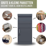 4gardenz® Pakketbrievenbus XL - Staande - Pakketbox - Antraciet