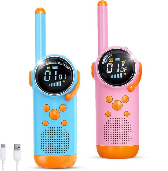 Vesfy Pro Walkie Talkie voor Kinderen - Set van 2 - USB Oplaadbaar - 3 km Bereik - Speelgoed - Portofoon