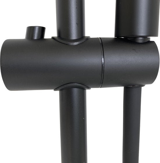 Luzzo® Flower Black Doucheset Thermostaatkraan met Glijstang - Zwart