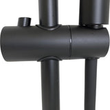 Luzzo® Flower Black Doucheset Thermostaatkraan met Glijstang - Zwart