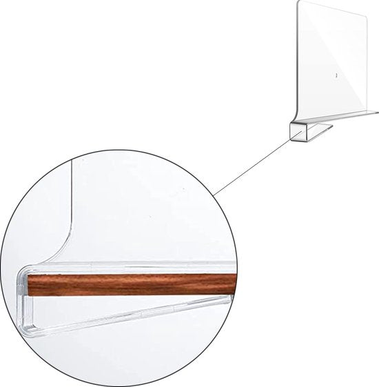 Plankverdeler - 4 Stuks - Transparant - Kledingkast Organizer - Plank Organizer - Boekenstandaard - Plank Verdeler - Kast Verdeler