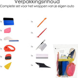 Car Wrap Gereedschapset - 11 Delig - Car Wrap Folie Set - Ramen Blindeer Folie Gereedschap