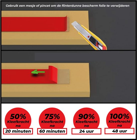 24ME® Dubbelzijdig Montage Tape Etui - 1mm - Transparant - Nano tape - Acrylic VHB