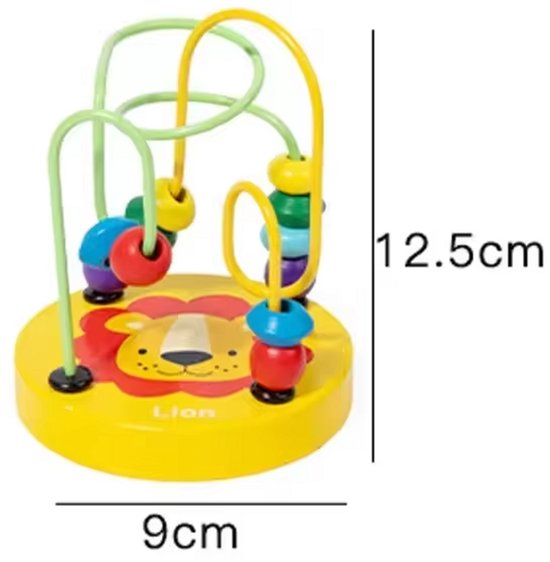 DMG Supply Houten Speelgoed Set - Montessori Speelgoed - Vormenstoof - Kralenspiraal - Regenboogstapelaar - Vanaf 3 Jaar