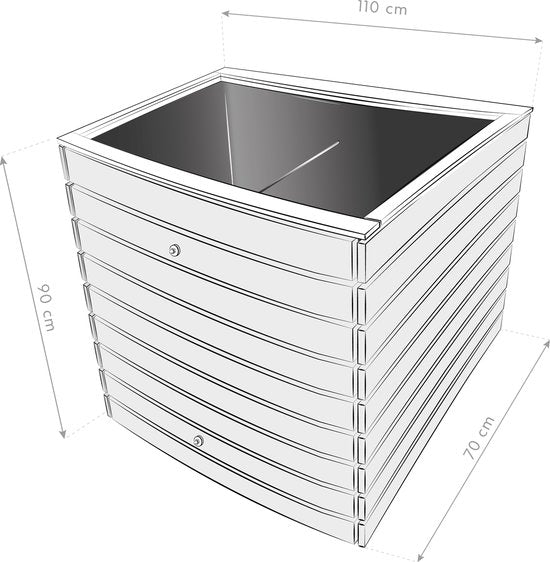 Westmann Houten Verhoogde Plantenbak Moestuin Asket M - 110x70x90cm