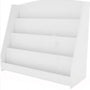Kinderboekenkast - 88 x 80 x 30 cm - Wit - Hout - Kinderboekenrek - Boekenrek Kinderkamer