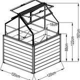 Plantenbak Westmann SUP003 - Bloembak - Verhoogde Moestuin - 120x120x169 cm