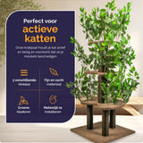 Kattenboom - Krabpaal voor Katten - 160 - Verwisselbare bladeren - Extra Stabiel