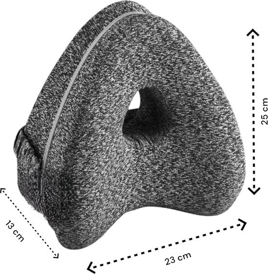 Kniekussen voor in Bed - Grijs - Orthopedisch Kniekussen - Beenkussen - Zijslaapkussen voor Volwassen - Zijslaap Kussen Voor In Bed - Heupklachten