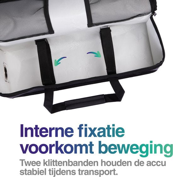 Goods&Co Accutas Ebike Brandveilig - Twee stuks - Elektrische Fiets Accu Tas - Beschermhoes E-bike - 49 × 15 × 15 cm - Brandwerende Zak Fietsaccu - Hittebestendige Lipo Bag voor E Bike - Brandzak - Brandveiligheid– Accuhoes – Saver Hoes - Zwart