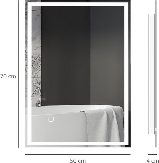 4goodz Badkamerspiegel LED - anticondens met Touch bediening