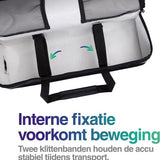 Goods&Co Accutas Ebike Brandveilig - Elektrische Fiets Accu Tas - Beschermhoes E-bike - 49 × 15 × 15 cm - Brandwerende Zak Fietsaccu - Hittebestendige Lipo Bag voor E Bike - Brandzak - Brandveiligheid– Accuhoes – Saver Hoes - Zwart