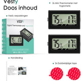 Mini Thermometer met Hygrometer - Incl - Hygrometer binnen - Thermometer binnen