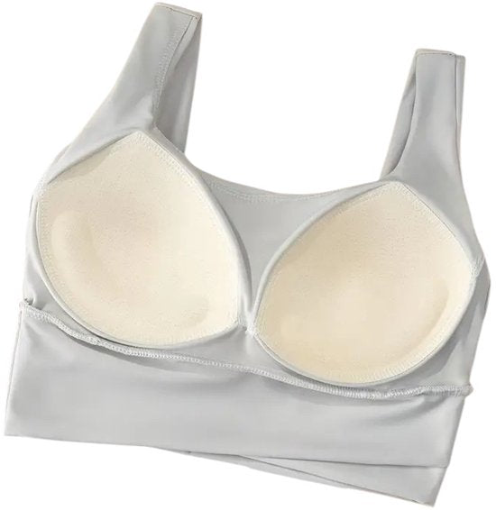 SparkNine Flexaura sport BH - stijlvolle sportbeha - ingebouwde pads - M - lichtgroen - high support ondersteuning - cross design