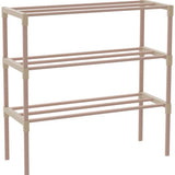 Fixwood Schoenenrek 3 Lagen – Beige - Houten Schoenenkast – Compact & Ruimtebesparend Schoenenrek voor 9+ Paar – Modern Design – 51 x 23 x 57 cm