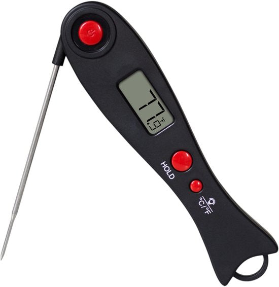 Vleesthermometer Digitaal Keuken - Zwart - BBQ Thermometer - Kookthermometer - Kernthermometer - Ideaal voor Bakken, Braden, BBQ & Chocolade