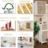 4goodz Wandkast Badkamer MDF Stockholm 52x22x55cm - wit/bruin
