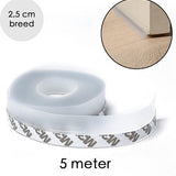 Tochtstrips voor Deuren en Raam Zelfklevend - 5 Meter x 2,5 cm - Transparant – Tochtstrip voor Deur - Tochtband - Sealing Strip – Tocht Strip – Tochtstopper