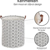 Wasmand Opvouwbaar - Opbergzak - 60L - Waterproof - Zwart-wit - Opvouwbare Wasszak