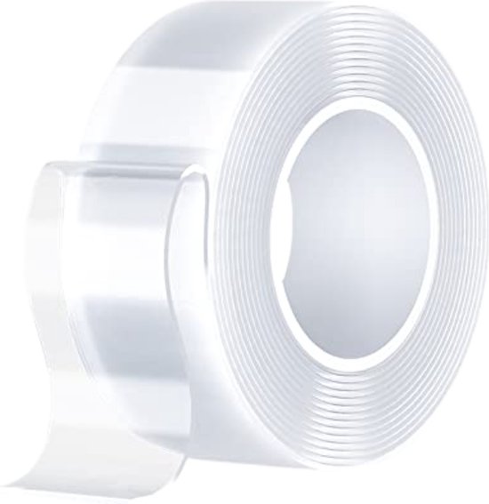Dubbelzijdig Tape Extra Sterk - 300 cm x 25 mm x 2 mm - Transparant - Zelfklevende Tape - Rol Huishoudtape