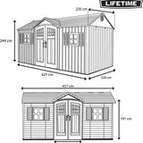 Lifetime - LG23000 - Tuinhuis - Tuinschuur - 244 x 244 x 457 cm