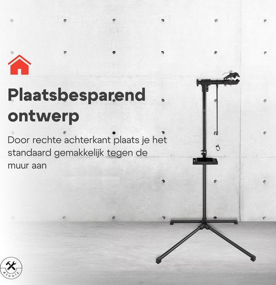 4toolz® Stevige Fiets Reparatiestandaard - 30kg max - Zwart