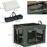 Kattenreismand opvouwbaar voor honden en katten tot 4 kg/40 cm - 3 ingangen - met kussen