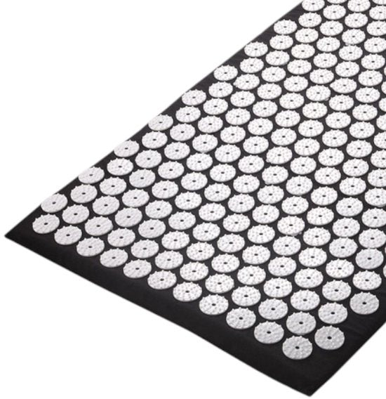 Spijkermat Set met Kussen - 64x44 cm - Zwart - Acupressuur Mat & Spijkerbed - Inclusief Acupunctuur Kussen - Shakti Massage Ervaring