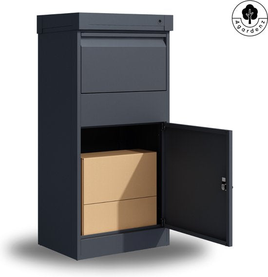 4gardenz® Pakketbrievenbus XL - Staande - Pakketbox - Antraciet