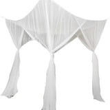 Klamboe voor 2 personen - 210 x 200 x 200 cm - Wit - Muskietennet - 6 Ophanglussen en 4 Openingen - Rechthoekig 2 Persoons Klamboe - Box Muggennet