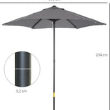4goodz Parasol Ø196 - parasol voor Strand Balkon Tuin