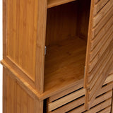 Sicela Bamboe Badkamerkast Hoog - 24x34x170 cm - bruin